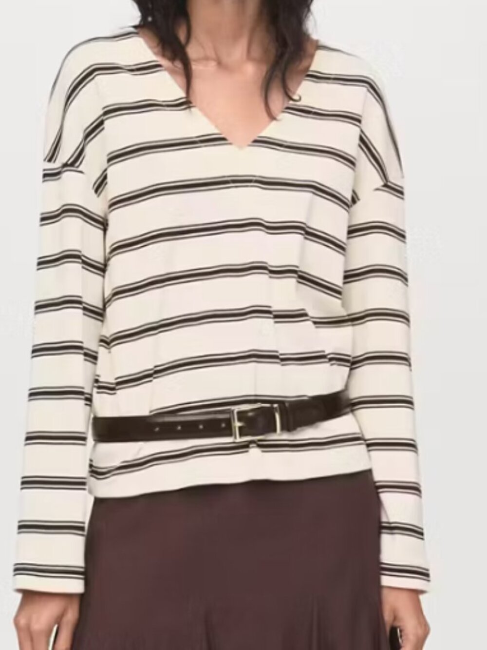 Mango Striped cotton-blend long sleeve